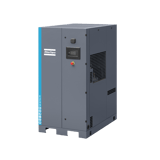 Thumbnail of Atlas Copco GA 22 FLX FF Oil-injected dual speed compressor, featuring a sleek grey design with blue accents and a prominent control panel, floor mount for efficient compressed air solutions.